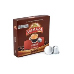 CAFE SAIMAZA FUERTE ESPRESSO INTENSIDAD 9 CAJA DE 20 CAPSULAS COMPATIBLE NESPRESSO