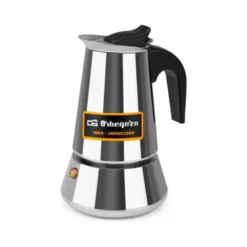 CAFETERA ITALIANA ORBEGOZO ACERO INOXIDABLE 4 TAZAS APTA PARA TODO TIPO DE COCINAS