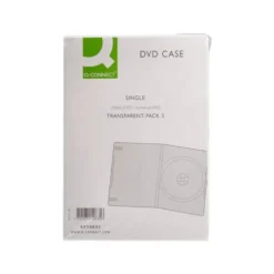 Caja dvd Q-connect transparente pack de 5 unidades