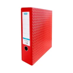 CAJA ARCHIVADOR DE PALANCA CARTON FORRADO ELBA DIN A4 LOMO 85 MM ROJO