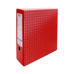 CAJA ARCHIVADOR DE PALANCA CARTON FORRADO ELBA DIN A4 LOMO 85 MM ROJO