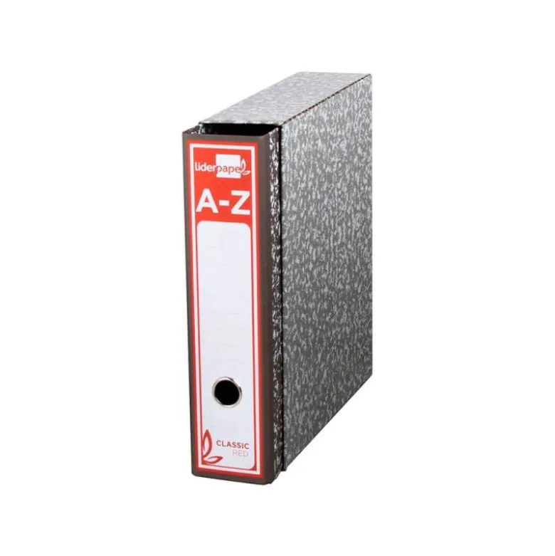 Caja archivador de palanca marca Liderpapel Classic Red Din A4