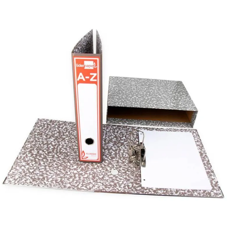Caja archivador de palanca marca Liderpapel Classic Red Din A4