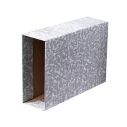 Caja archivador de palanca marca Liderpapel Classic Red Cuarto apaisado