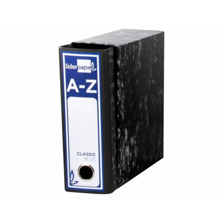 Caja archivador de palanca marca Liderpapel Classic Blue Cuarto