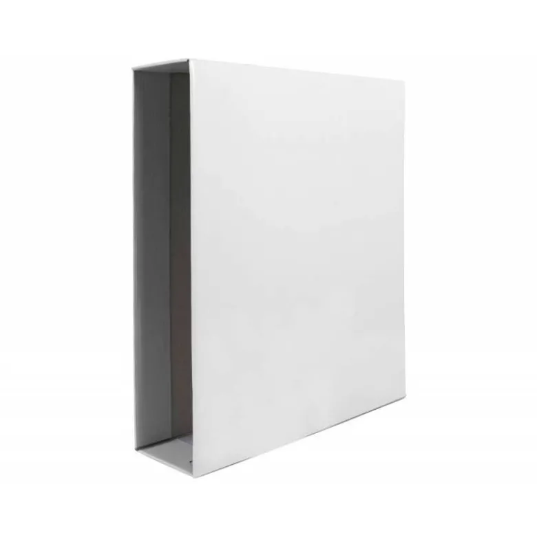 CAJA ARCHIVADOR LIDERPAPEL DE PALANCA CARTON FOLIO DOCUMENTA LOMO 75MM COLOR BLANCA