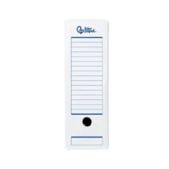 CAJA ARCHIVO DEFINITIVO AUTOMATICA LIDERPAPEL DIN A4 CARTON RECICLADO 325G/M2 LOMO 100 MM BLANCO 360X100X255MM