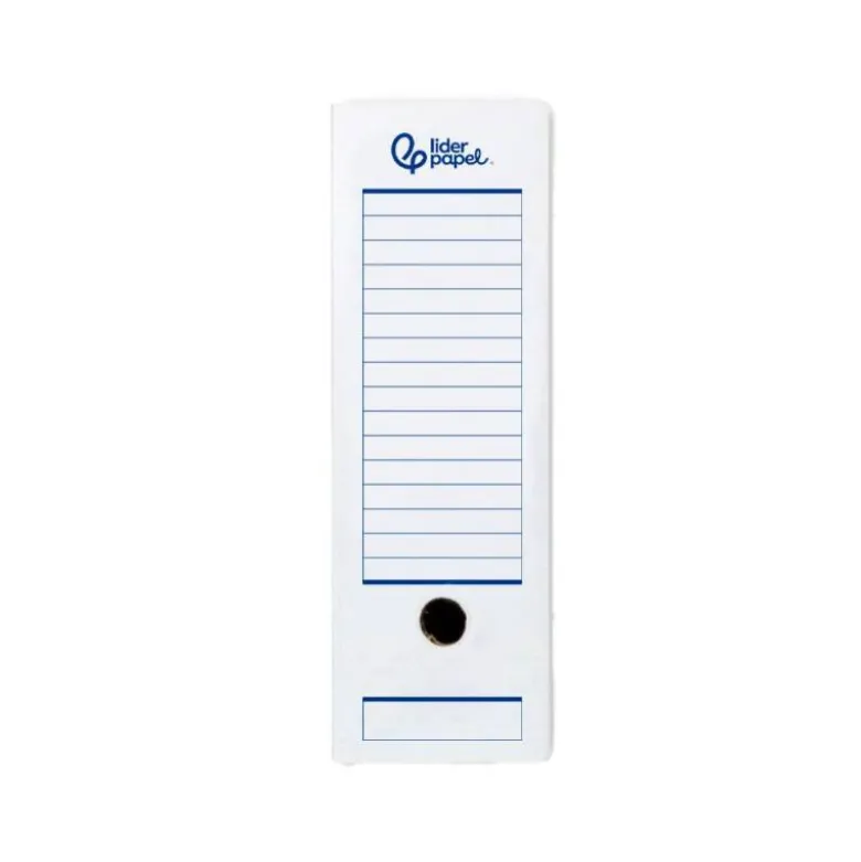 CAJA ARCHIVO DEFINITIVO AUTOMATICA LIDERPAPEL DIN A4 CARTON RECICLADO 325G/M2 LOMO 100 MM BLANCO 360X100X255MM