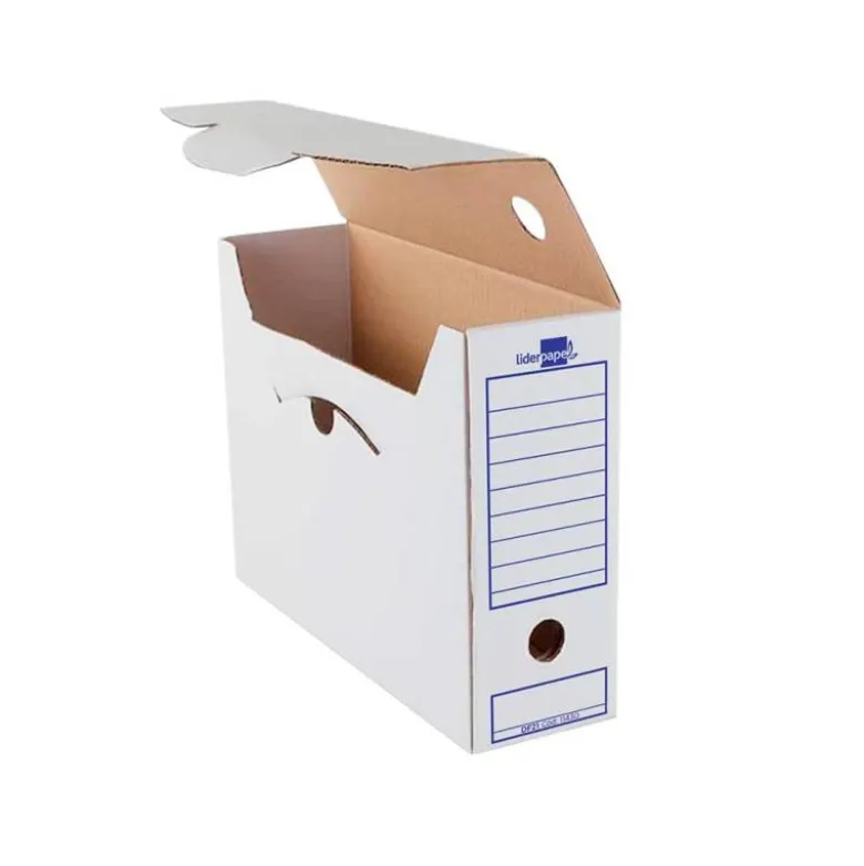 CAJA ARCHIVO DEFINITIVO LIDERPAPEL ECOUSE CARTON 100% RECICLADO 104 FOLIO 365X251X100MM 325G/M2