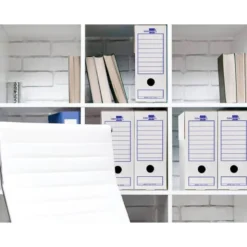 CAJA ARCHIVO DEFINITIVO LIDERPAPEL ECOUSE CARTON 100% RECICLADO 104 FOLIO 365X251X100MM 325G/M2