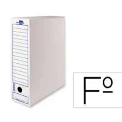 CAJA ARCHIVO DEFINITIVO LIDERPAPEL ECOUSE CARTON 100% RECICLADO 104 FOLIO 365X251X100MM 325G/M2