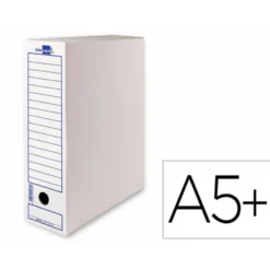 CAJA ARCHIVO DEFINITIVO LIDERPAPEL ECOUSE CARTON 100% RECICLADO 103 CUARTO 278X213X105MM 325G/M2