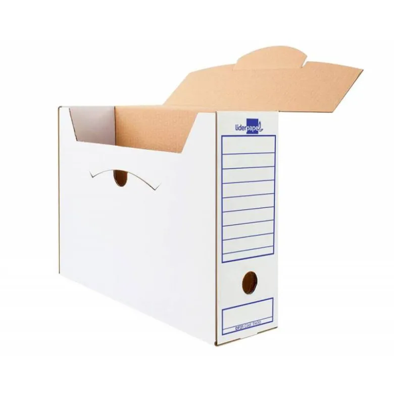CAJA ARCHIVO DEFINITIVO LIDERPAPEL ECOUSE CARTÓN 100% RECICLADO 106 LISTADOS DE ORDENADOR 430X316X116MM 325G/M2