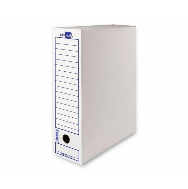 CAJA ARCHIVO DEFINITIVO LIDERPAPEL ECOUSE CARTÓN 100% RECICLADO 106 LISTADOS DE ORDENADOR 430X316X116MM 325G/M2