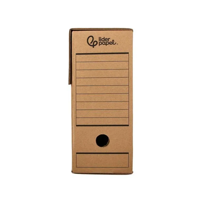 CAJA ARCHIVO DEFINITIVO LIDERPAPEL FOLIO PROLONGADO CARTON RECICLADO 325G/M2 LOMO 116 MM KRAFT 388X116X275 MM