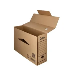 CAJA ARCHIVO DEFINITIVO LIDERPAPEL DIN A4 CARTON RECICLADO 325G/M2 LOMO 82 MM KRAFT 325X82X250 MM