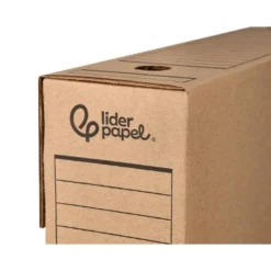 CAJA ARCHIVO DEFINITIVO LIDERPAPEL DIN A4 CARTON RECICLADO 325G/M2 LOMO 82 MM KRAFT 325X82X250 MM