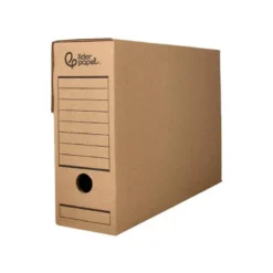CAJA ARCHIVO DEFINITIVO LIDERPAPEL DIN A4 CARTON RECICLADO 325G/M2 LOMO 82 MM KRAFT 325X82X250 MM