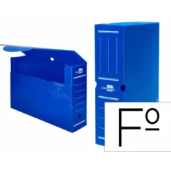 CAJA ARCHIVO DEFINITIVO PLASTICO LIDERPAPEL AZUL 360X260X100 MM