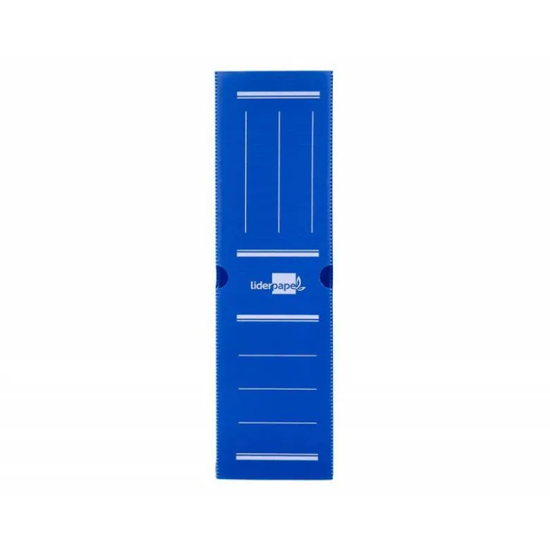 CAJA ARCHIVO DEFINITIVO PLASTICO LIDERPAPEL AZUL 360X260X100 MM