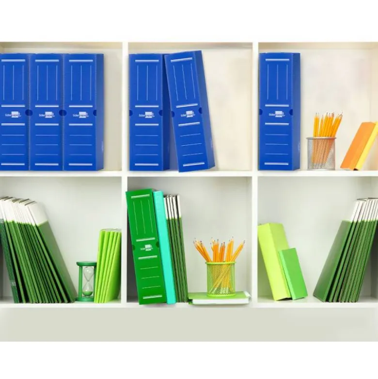 CAJA ARCHIVO DEFINITIVO PLASTICO LIDERPAPEL AZUL 360X260X100 MM