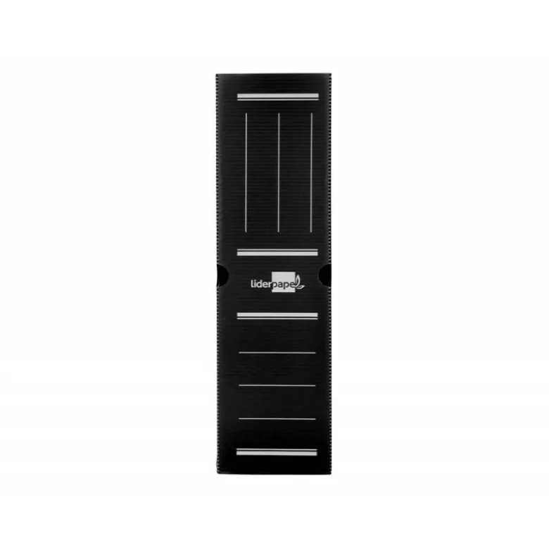 CAJA ARCHIVO DEFINITIVO PLASTICO LIDERPAPEL NEGRO 360X260X100 MM