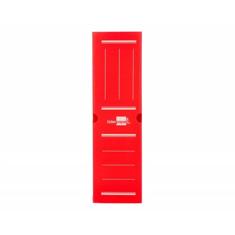 Caja archivo definitivo plastico liderpapel rojo 360x260x100 mm