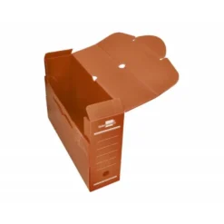Caja archivo definitivo plastico liderpapel marron 360x260x100 mm