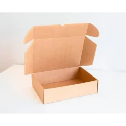 CAJA AUTOMONTABLE Q-CONNECT PARA E-COMMERCE Y REGALO CARTON RECICLADO CANAL SIMPLE 3 MM KRAFT 330X250X100 MM