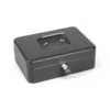Caja caudales Q-Connect 10" 250x180x90 mm negro con bandeja portamonedas.