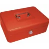 Caja caudales Q-Connect 10" 250x180x90 mm rojo con bandeja portamonedas