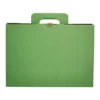CAJA CHEQUE-LIBRO LIDERPAPEL PARA MATERIAL ESCOLAR CARTON REFORZADO CON ASA COLOR VERDE 393X120X393 MM