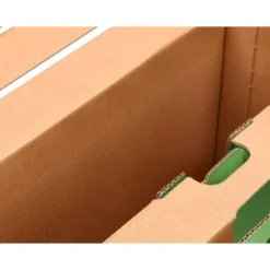 CAJA CHEQUE-LIBRO LIDERPAPEL PARA MATERIAL ESCOLAR CARTON REFORZADO CON ASA COLOR VERDE 393X120X393 MM