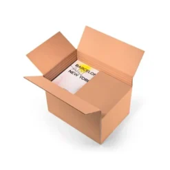 CAJA PARA EMBALAR MARCA Q-CONNECT ULTRARRESISTENTE REGULABLE EN ALTURA CARTON CANAL DOBLE 7 MMCOLOR KRAFT 350X325X280 MM