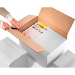 Caja para Embalar Q-Connect Americana de 45x37,5x28 cm Doble Canal