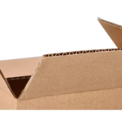 CAJA PARA EMBALAR Q-CONNECT AMERICANA CARTON RECICLADO CANAL SIMPLE 5 MM COLOR KRAFT 250X150X100 MM