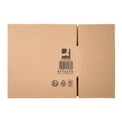 CAJA PARA EMBALAR Q-CONNECT AMERICANA CARTON RECICLADO CANAL SIMPLE 5 MM COLOR KRAFT 250X150X100 MM