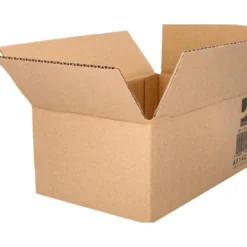CAJA PARA EMBALAR Q-CONNECT AMERICANA CARTON RECICLADO CANAL SIMPLE 5 MM COLOR KRAFT 250X150X100 MM