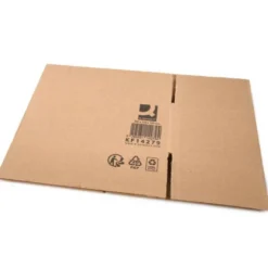 CAJA PARA EMBALAR Q-CONNECT AMERICANA CARTON RECICLADO CANAL SIMPLE 5 MM COLOR KRAFT 250X150X100 MM