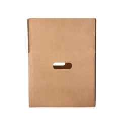 CAJA PARA EMBALAR Q-CONNECT AMERICANA CON ASAS CARTON RECICLADO CANAL SIMPLE 5 MM COLOR KRAFT 400X290X220 MM