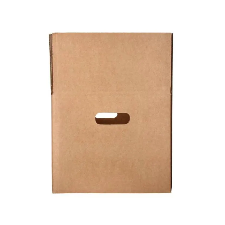 CAJA PARA EMBALAR Q-CONNECT AMERICANA CON ASAS CARTON RECICLADO CANAL SIMPLE 5 MM COLOR KRAFT 400X290X220 MM