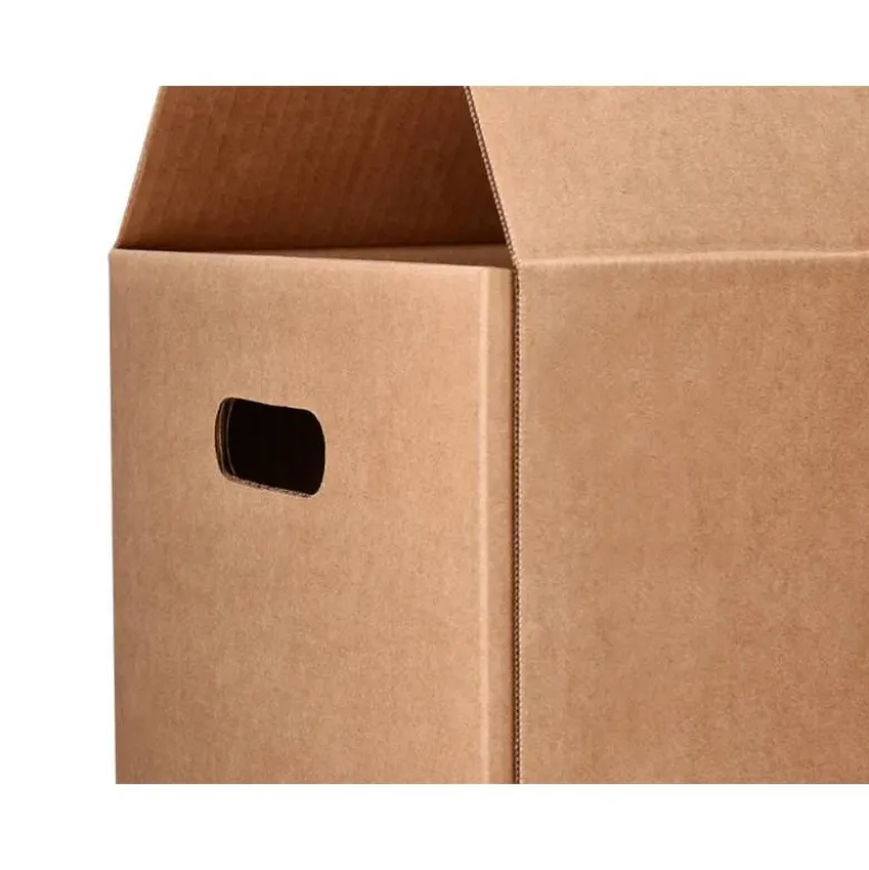 CAJA PARA EMBALAR Q-CONNECT AMERICANA CON ASAS CARTON RECICLADO CANAL SIMPLE 5 MM COLOR KRAFT 400X290X220 MM