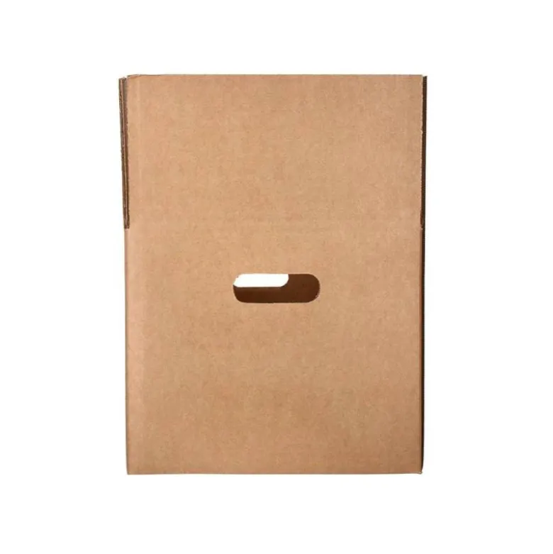 CAJA PARA EMBALAR Q-CONNECT AMERICANA CON ASAS CARTON RECICLADO CANAL SIMPLE 5 MM COLOR KRAFT 500X340X310 MM