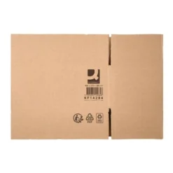 CAJA PARA EMBALAR Q-CONNECT AMERICANA ULTRARRESISTENTE CARTON RECICLADO CANAL DOBLE 7MM COLOR KRAFT 450X375X280 MM