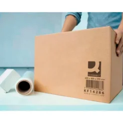 CAJA PARA EMBALAR Q-CONNECT AMERICANA ULTRARRESISTENTE CARTON RECICLADO CANAL DOBLE 7MM COLOR KRAFT 600X400X290 MM