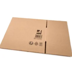 CAJA PARA EMBALAR Q-CONNECT AMERICANA ULTRARRESISTENTE CARTON RECICLADO CANAL DOBLE 7MM COLOR KRAFT 700X440X330 MM