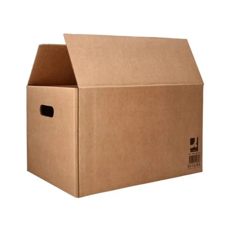 CAJA PARA EMBALAR Q-CONNECT AMERICANA ULTRARRESISTENTE CONASAS CARTON CANAL DOBLE 7 MM COLOR KRAFT 500X340X310 MM