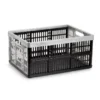 CAJA PLEGABLE PLASTICFORTE 32 LITROS PLASTICO COLOR PLATA 480X350X230 MM
