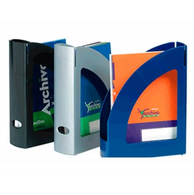 CAJETIN DE ARCHIVO ARCHIVO 2000 ANTIMICROBIANO SANITIZED POLIESTIRENO LOMO 80 MM AZUL 250X80X320 MM
