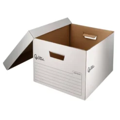 CAJON CONTENEDOR LIDERPAPEL CARTON AUTOMATICO PARA 4 CAJASARCHIVO DEF. FOLIO / 5 ARCHIVADORES A-Z 430X383X265MM